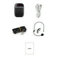 thumbnail image 2 of Amplificador de voz portátil para profesores con micrófono con cable Auriculares Pretina Recargable Tomshoo  Negro, 2 of 7