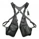 thumbnail image 1 of Bolso de hombro oculto bajo el brazo con bandolera ajustable de cuero para mujer y hombre. negro, 1 of 9