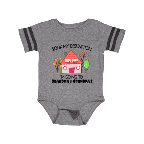 Inktastic Book My Reservation- I'm Going to Grandma and Grandpa's Boys or Girls Baby Bodysuit