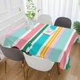 thumbnail image 4 of Coolnut Rectangle Table Cloth Mexican Style Colorful Stripes Tablecloth Waterproof Anti-Shrink Soft and Wrinkle Resistant Decorative Fabric Table Cover for Outdoor Picnic/Kitchen Dining 54x72In, 4 of 7