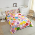 thumbnail image 3 of Polka Dots Comforter Set Cute Circle Print Bedding King Size Colorful Geometric Bedding Comforter Sets Pink Christmas Themed Duvet Insert Bedroom Decor, 3 of 5
