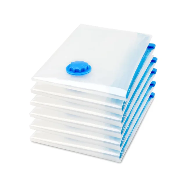 Graflsoa 6-Pack Medium Vacuum Storage Bags for Clothes, Blankets, and Pillows - 50x70cm, Airtight & Waterproof, Space-Saving Solution