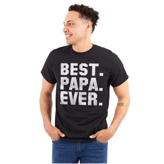 Best Papa Ever World's Coolest Dad Men's Graphic T Shirt Tees Brisco Brands S