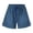 Blue, variant on Pntutb Best Womens Shorts Plus Size Comfy Drawstring Casual Elastic Waist Pocket Pants