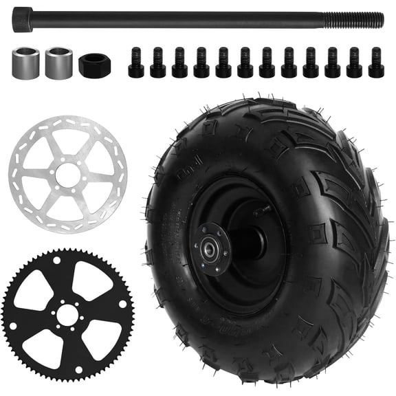 Mini Bike Wheels and Tires 145x70-6 V-Tread Rear Wheel Assembly Kit, Go Kart Mini Bike ATV Tires, CT100