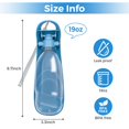 thumbnail image 2 of Botella de agua para perros de 19 oz, botella de agua plegable para viajes para perros, dispensador de agua portátil para perros con recipiente plegable para caminar, 2 of 5