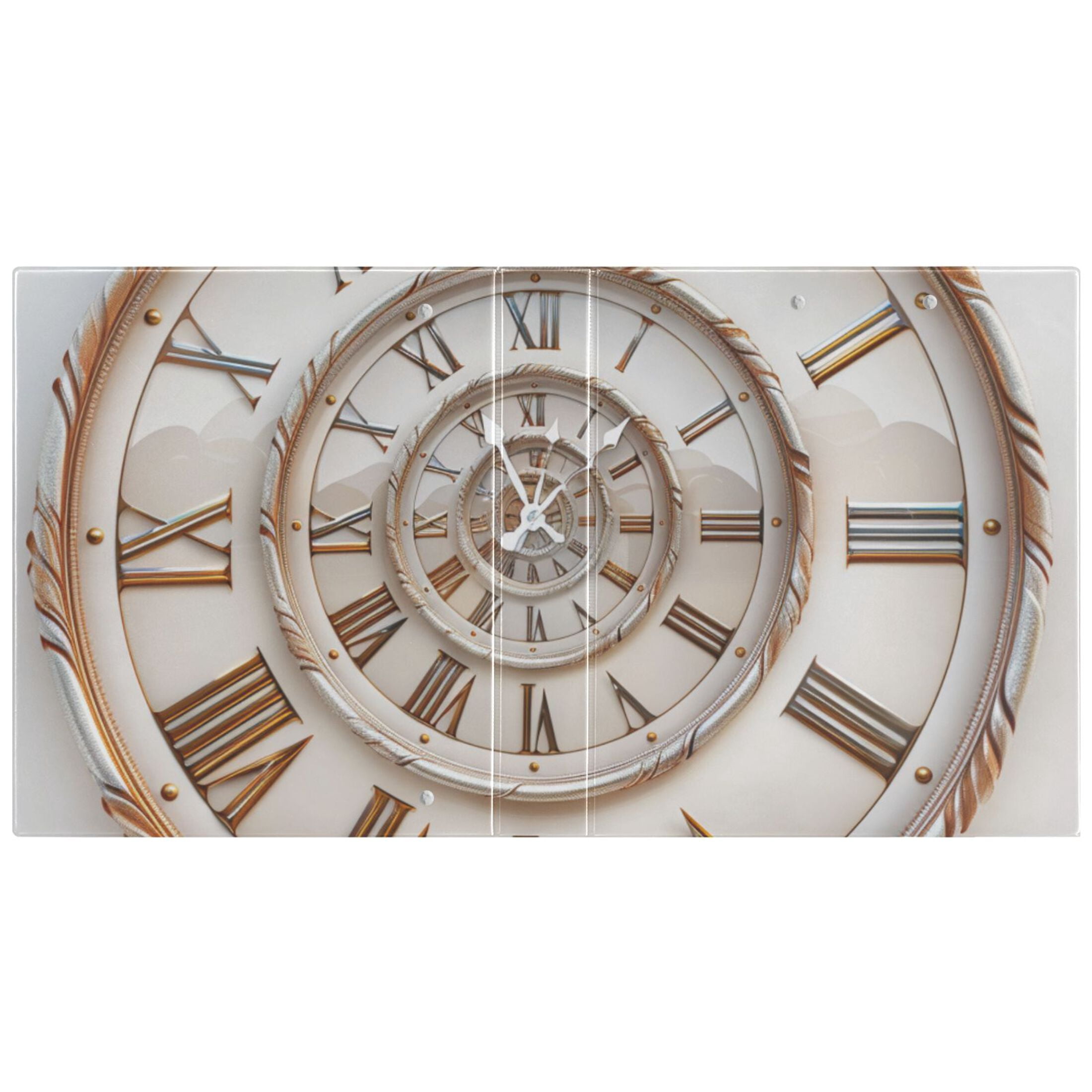 Swirling Numbers Clock 3 Ring Binders 1.5 inch Hardcover File Folders with Interior Pockets A4 Size Organizer for School Office Hospital