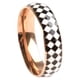 thumbnail image 5 of Anillo Sonducket diseño tablero de ajedrez dorado Talla 9, 5 of 6