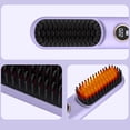 thumbnail image 5 of 2026 Hair Straightener Brush Cordless Hair Straightener Brush For Short Hair Mini Portable Travel Straightening Hair Comb Brush With 9 Temps Fast Heating For All Hair Types,Purple, 5 of 9