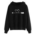 thumbnail image 2 of Dyfzdhu Hoodies for Women Trendy Casual Heart Graphic Oversized Sweatshirt Long Sleeve Comfy Pullover Top, Black L, 2 of 6