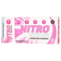 Nitro Golf White Out Golf Balls, Pink, 1.8 lb, 15 Pieces