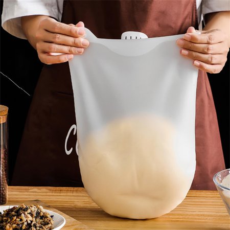 2 PCS Dough Flour Bag, Transparent Convenient Dough Mixer Bag Reusable For Bread For Pastry