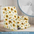 thumbnail image 3 of Xoenoiee Sunflower Leaves Pattern Recliner Cover 4 Pieces Lazy Boy Chair Covers Breathable Recliner Sofa Slipcover Anti-Slip Fitted Furniture Protector with Elastic Bottom, 3 of 7
