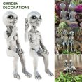 thumbnail image 1 of Muyoka Espacio exterior Alien Garden Estatua Estatuilla Escultura Estante Sitters Patio de c茅sped Decoraci贸n para el hogar Adornos Decoraci贸n, 1 of 6