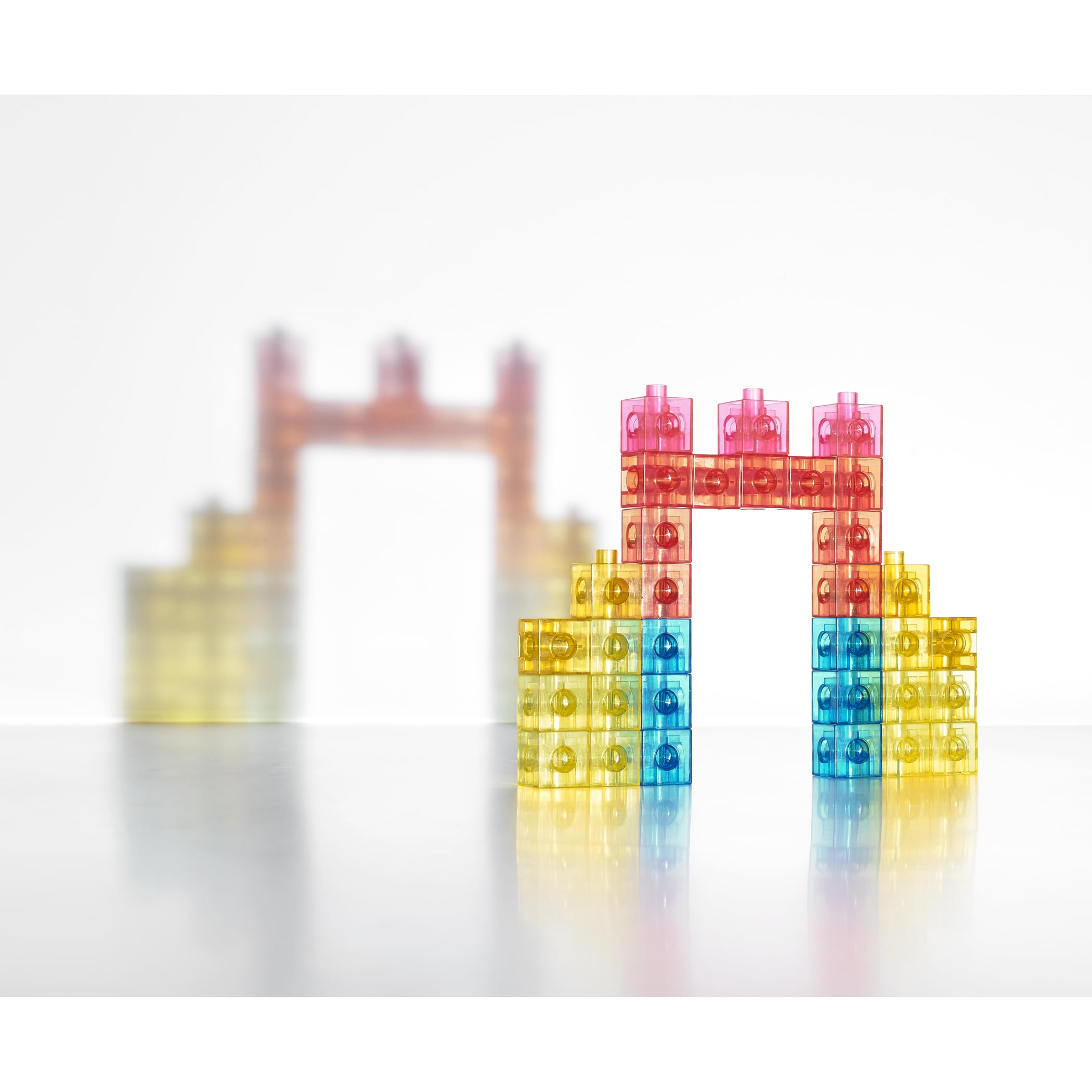 edxeducation Translucent Linking Cubes - Set of 100 - 0.8 Inch