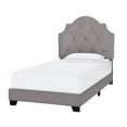 thumbnail image 4 of Saddle Tufted Twin Upholstered Bed in Smoke Gray, 4 of 9