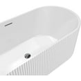 thumbnail image 6 of 59" Acrylic Freestanding Bathtub, V Shape Freestanding Soaking Acrylic Bathtub, Unique Pleated Design With Chrome Drain and Classic Slotted Overflow,Cupc Certified, 6 of 6