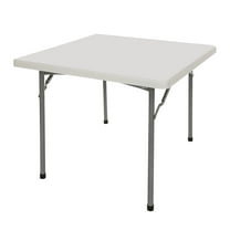 Hampden Furnishings Baldwin 36" X 36" Square Folding Table, Plastic/Steel, Grey
