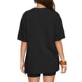 thumbnail image 3 of MOYIKO Oversized T Shirts for Women Half Sleeve Crewneck Loose Fit Tees Summer Tops with Pockets, 3 of 7