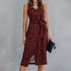 thumbnail image 2 of Falda de tirantes de mujer con abertura y estampado de tirantes de longitud media para mujer Fridja  hj5643, 2 of 7