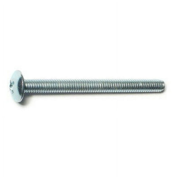 4mm-0.7 x 45mm Zinc Plated Class 4.8 Steel Coarse Thread Phillips Truss Head Machine Screws