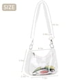thumbnail image 4 of Gustave Women Clear Tote Shoulder Bag Stadium Approved Small Jelly Underarm Bag Crossbody Handbag Transparent PVC Clutch Purse for Concerts Sports Events Travel - Blue, 4 of 8