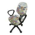 thumbnail image 2 of SCRAWLGOD Dragonfly Floral Sky Set of 2 Non-Slip Office Chair Covers Stretchable Comfy Rotating Chair Cover Scratch Resistant Anti-Dust High Back Chair Slipcover, 2 of 7