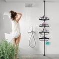 thumbnail image 7 of Shower Caddy,Shower Caddy Tension Pole with 4 ABS Baskets,Shower Storage Shelf with 56 to 125 Inch Adjustable Stainless Pole for Bathroom Black, 7 of 7