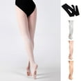 thumbnail image 2 of CNKOO Collants de Ballet Professionnels Haute Élasticité Convertibles Couleur Unie Bas de Ballet Sans Couture avec Trou pour Studio de Danse, 2 of 8