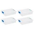 thumbnail image 1 of IRIS Bacs de Rangement en Plastique de 6 Qt avec Couvercles, Contenants Transparents, Bacs à Loquet, Lot de 4, 1 of 11