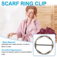 thumbnail image 3 of Uxcell Scarf Ring Clip, Metal Round T-Shirt Clip Fashion Ring Clasp Buckle Tie Circle Clip for Women Silk Clothing Bronze, 3 of 6
