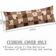 thumbnail image 3 of Cowhide Body Pillow Cover Patchwork Cow Print Brown Cowhide Long Pillowcase with Zipper Decorative Farmhouse Western Soft Cushion Case Rectangle Bedding Pillow Cases for Couch,Sofa,Home Gifts 20"x54", 3 of 5