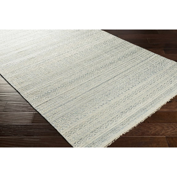 Hauteloom Killearn Wool Living Room, Bedroom Area Rug - Bohemian, Transitional - Iceblue, Blue, Navy - 10' x 14'