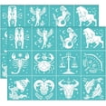 thumbnail image 1 of 2 plantillas autoadhesivas de serigrafía de 28 x 22 cm (11 x 8,6 pulgadas) con diseño de constelaciones de Sagitario y Virgo. Plantillas reutilizables de malla para transferencias., 1 of 9