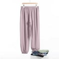 thumbnail image 7 of Xuniizn Mens Pajama Pants, Plus Size Elastic Waistband Solid Color Loungewear Pants, Lightweight Soft Comfy Sleep Bottoms, 7 of 7