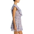thumbnail image 2 of Poupette St. Barth BLUE JARDIN Women's Bambi Mini Dress Swim Cover-up, US Medium, 2 of 4