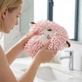 thumbnail image 4 of Unique Bargains Cute Sheep Animal Chenille Soft Hanging Hand Towel Pink 6" x 6", 4 of 6