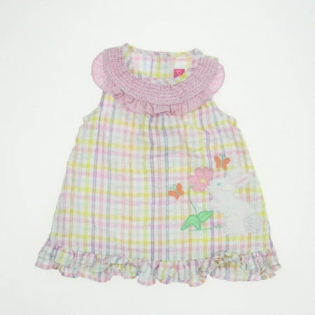 

Pre-owned Good Lad Girls White | Purple Stripe Dress size: 18 Months