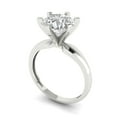 thumbnail image 2 of 2.5 ct Round Cut Moissanite Solitaire 14K White Gold Womens Engagement Ring, 2 of 5