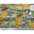 thumbnail image 3 of Soimoi Rayon Crepe Fabric Rabbit,Lilac & Pansy Floral Printed Fabric 1 Yard 46 Inch Wide, 3 of 3