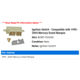 thumbnail image 2 of Ignition Switch - Compatible with 1990 - 2004 Mercury Grand Marquis 1991 1992 1993 1994 1995 1996 1997 1998 1999 2000 2001 2002 2003, 2 of 2
