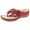 Rouge, variante sur EINCcm Sandales pour Femmes, Sandales de Plage pour Femmes, Sandales Orthopédiques Extensibles à Enfiler, Sandales Croisées, Pantoufles Compensées Tissées pour la Plage, Chaussures, Brun, 36