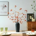 thumbnail image 5 of Duslogis 4pcs 35.4" Fall Artificial Ficus Branches Branches， Autumn Fake Plants with Stems Faux Yellow Leaf Shrub Bushes for Home Indoor Centerpiece Vase Filler, Thanksgiving Banquet Decor, 5 of 7