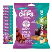 GOOD CHIPS Baked Organic Beet Yacon Crisps 12 Pack 0.7oz per bag