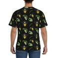 thumbnail image 3 of Vsdgher Bee Floral Print Men's Dry Fit Mesh Athletic Shirts Moisture Wicking Tennis T-Shirt Tops, 3 of 9