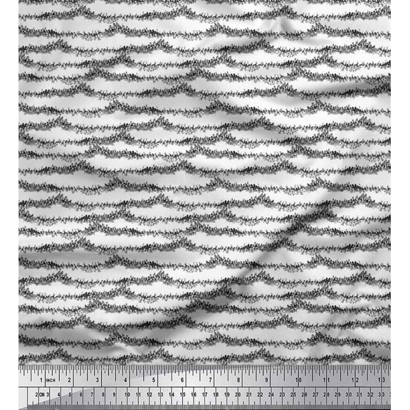 Soimoi Cotton Duck Fabric Tree Shirting Decor Fabric Printed Yard 42 Inch Wide