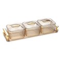 thumbnail image 2 of Homeer Snacks Case Tray Dried Fruit Box Plate Snacks Box Tray Snacks Case Tray - Transparent Divided with Lids Smooth Edge No Odor Cookies Storage High-end Living Room Fruit Box, 2 of 7