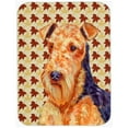 thumbnail image 1 of Carolines Treasures LH9111LCB Airedale Fall Leaves Portrait Glass Cutting Board- Large, 1 of 1