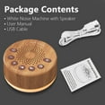 thumbnail image 6 of UniMall Sound White Noise Machine with 25 Soothing Sounds and Night Lights with Memory Function 32 Levels of Volume and 5 Sleep Timer Powered by AC or USB for Sleeping Relaxation (Wood), 6 of 14