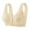 e-Light Yellow, variant on DXOUPM Bras for Women Plus Size Front Closure Sports Bra No Underwire Full Support Front Button Push Up Bra d-Beige 40